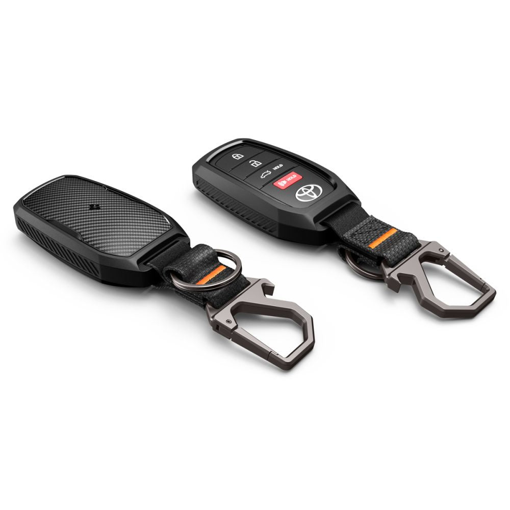 Schutzhülle für Autoschlüssel für Toyota / Lexus, Spigen TK100 Key Fob Case, mit Karabinerhaken, Schwarz