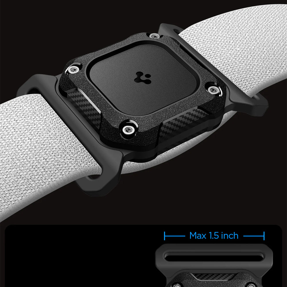 Wasserdichte Hülle IP68 für Apple AirTag, Spigen Tough Armor Pet Collar, Schwarz