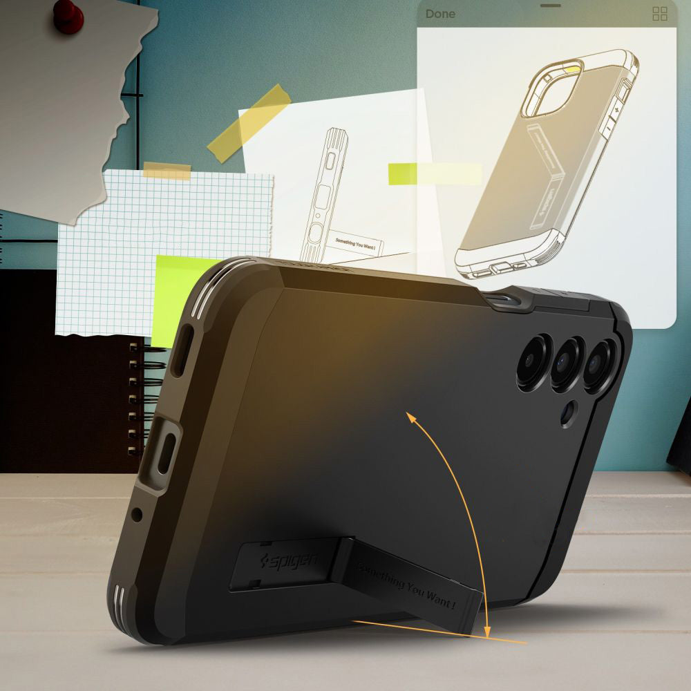 Handyhülle für Galaxy A16 4G / 5G, Spigen Tough Armor, Schwarz