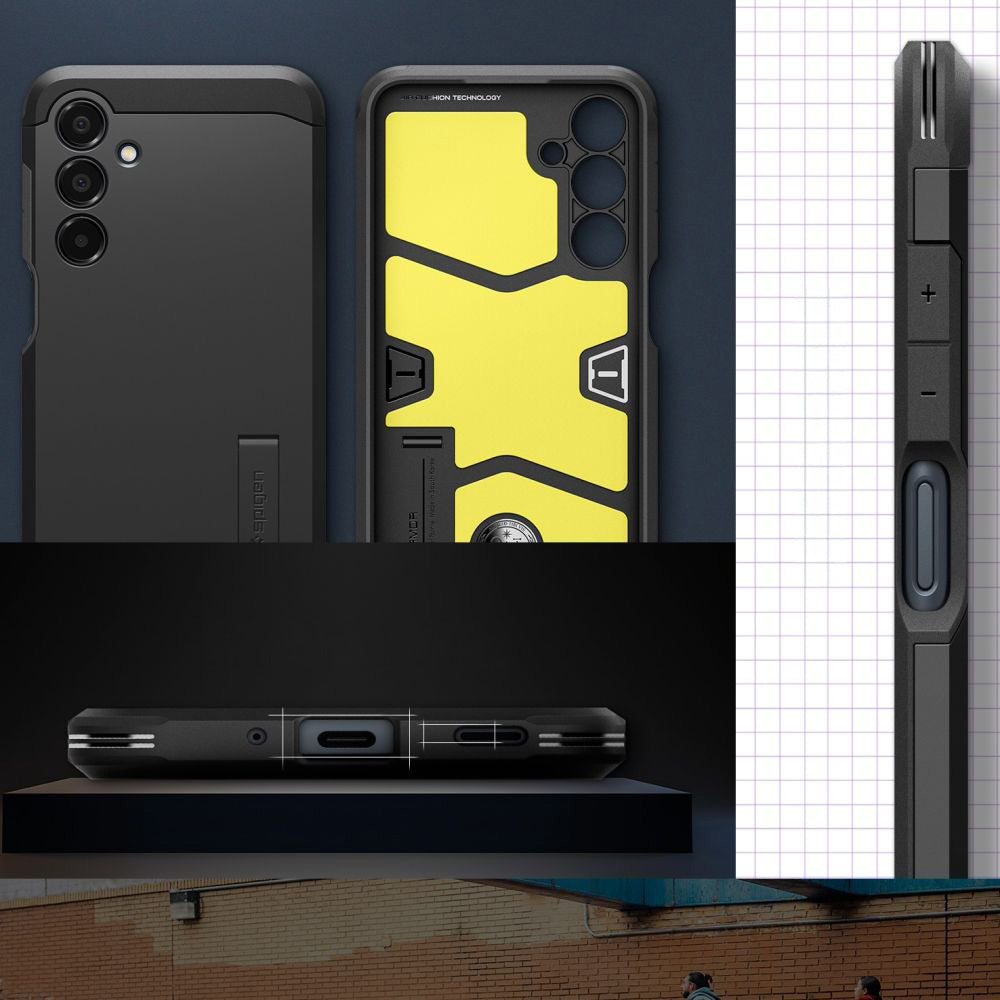 Handyhülle für Galaxy A16 4G / 5G, Spigen Tough Armor, Schwarz