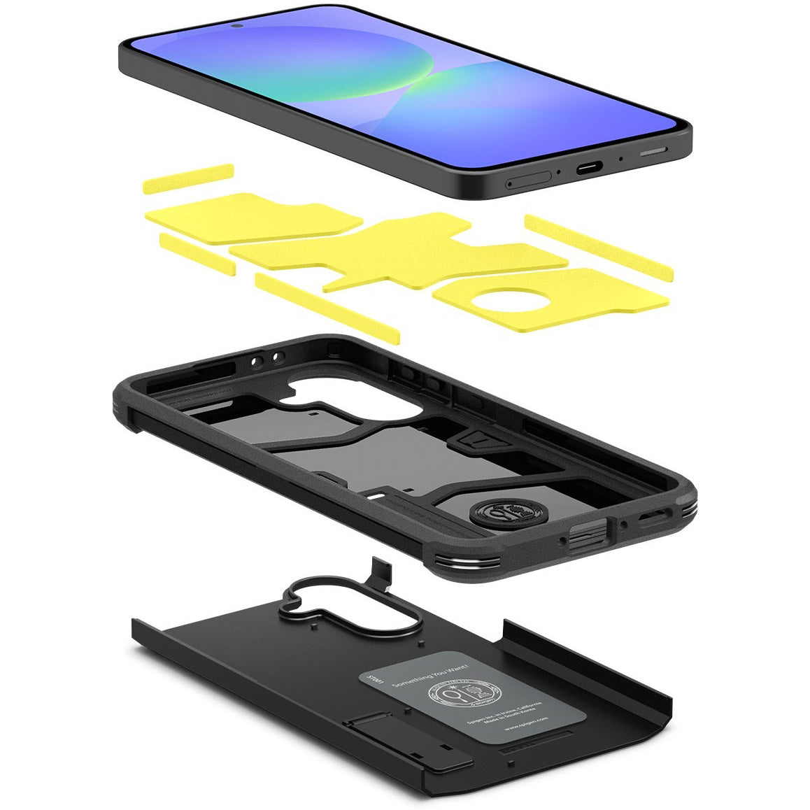 Handyhülle für Galaxy A36 5G, Spigen Tough Armor, Schwarz