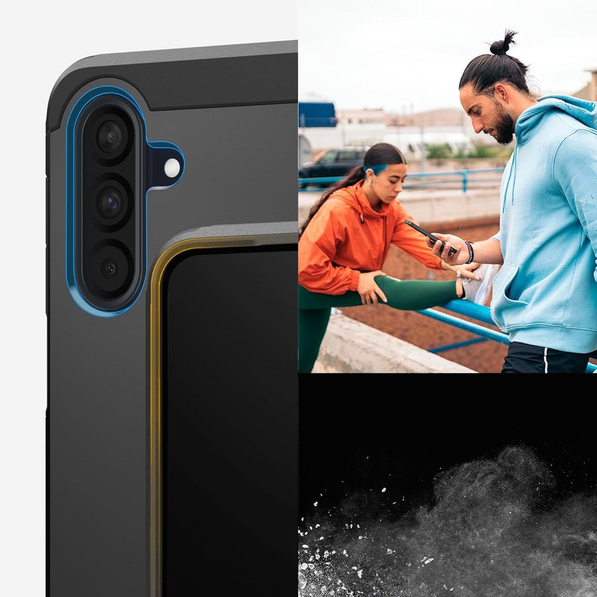 Handyhülle für Galaxy A36 5G, Spigen Tough Armor, Schwarz