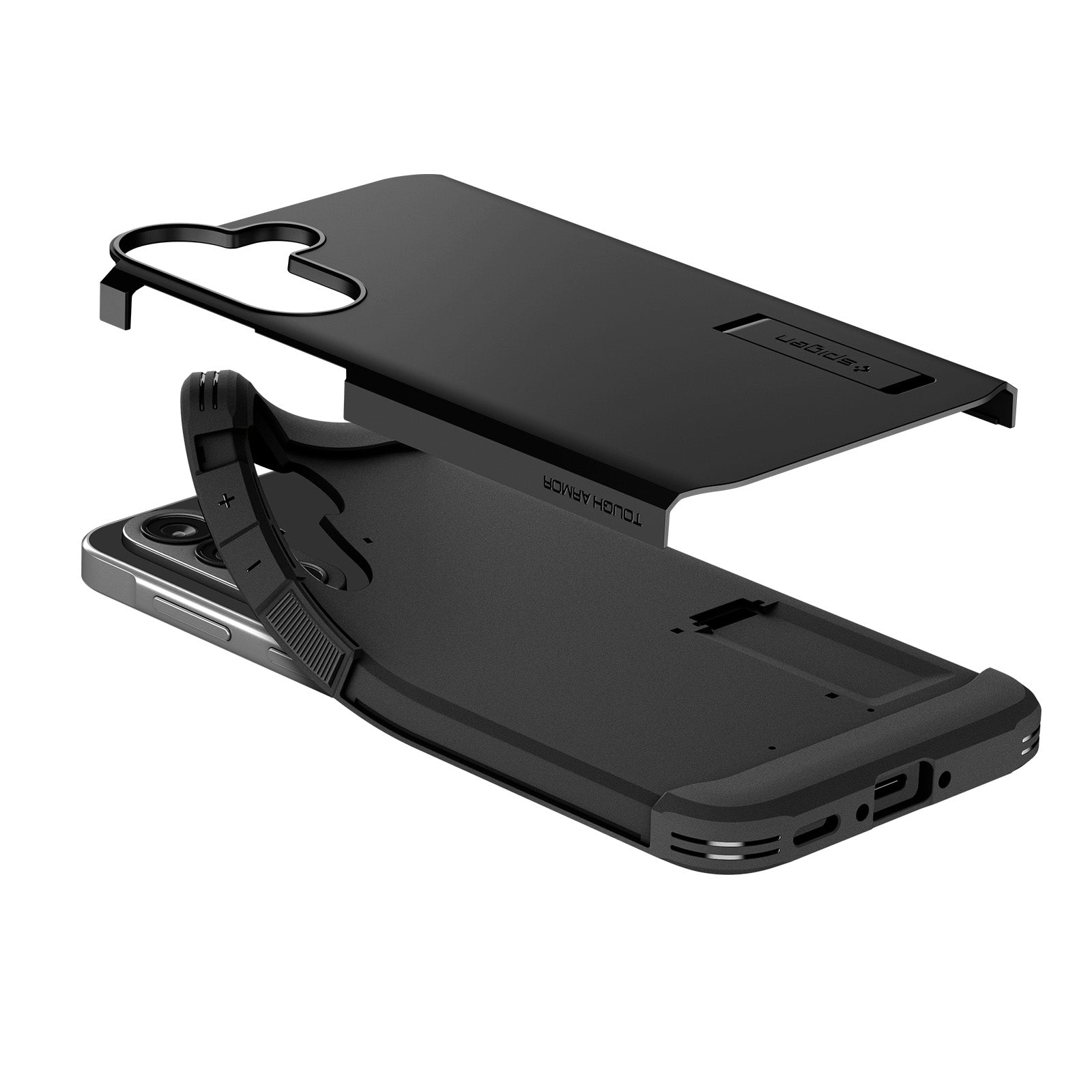 Handyhülle für Galaxy A37 5G, Spigen Tough Armor, Schwarz
