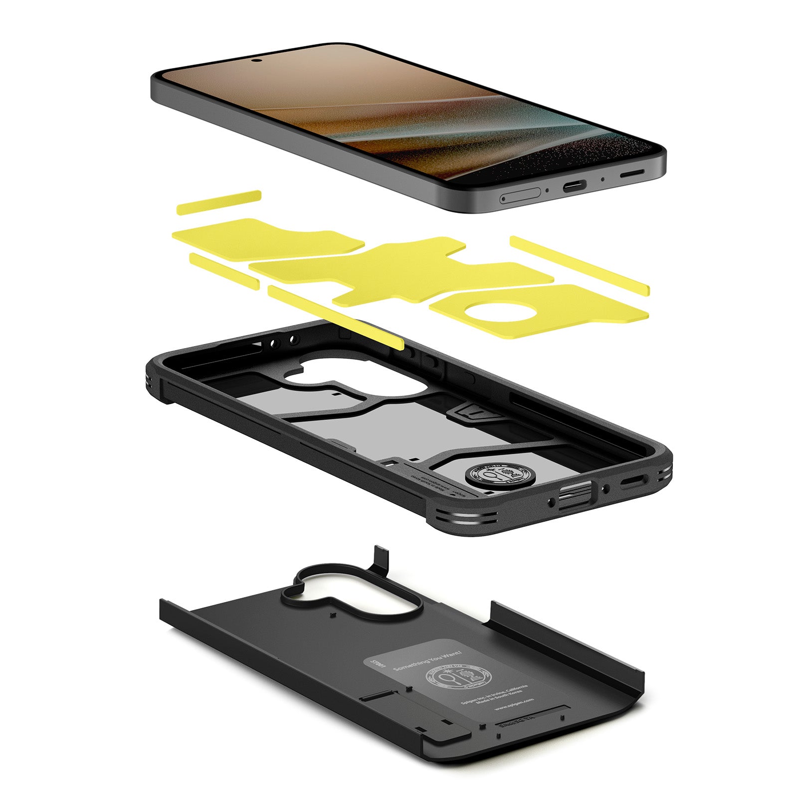 Handyhülle für Galaxy A37 5G, Spigen Tough Armor, Schwarz