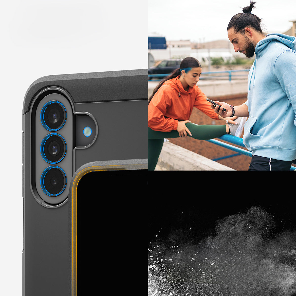 Handyhülle für Galaxy A37 5G, Spigen Tough Armor, Schwarz
