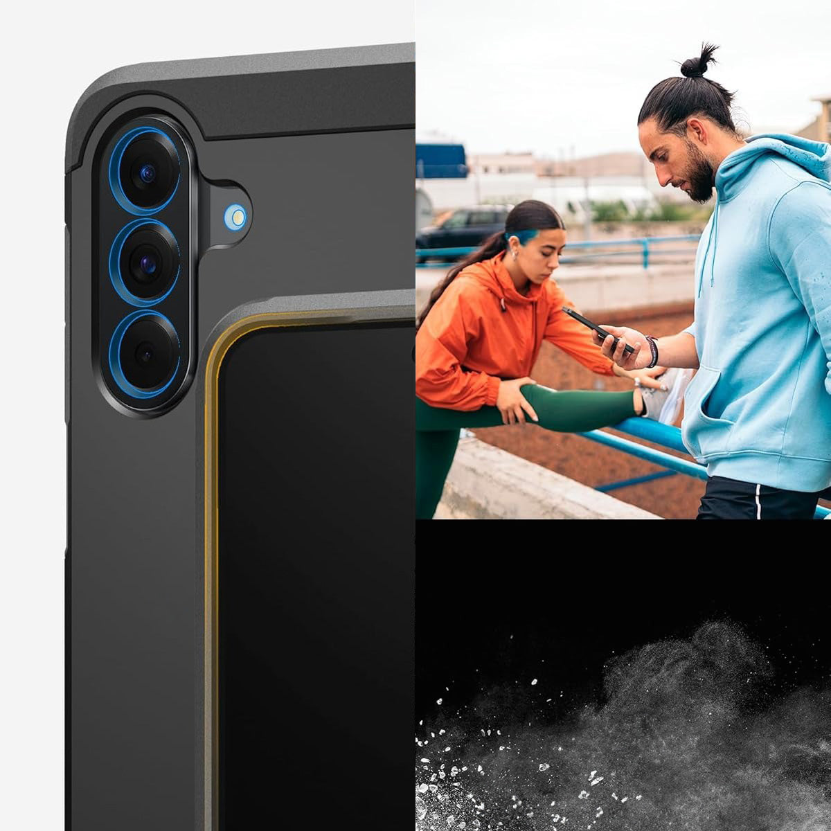 Handyhülle für Galaxy A56 5G, Spigen Tough Armor, Schwarz