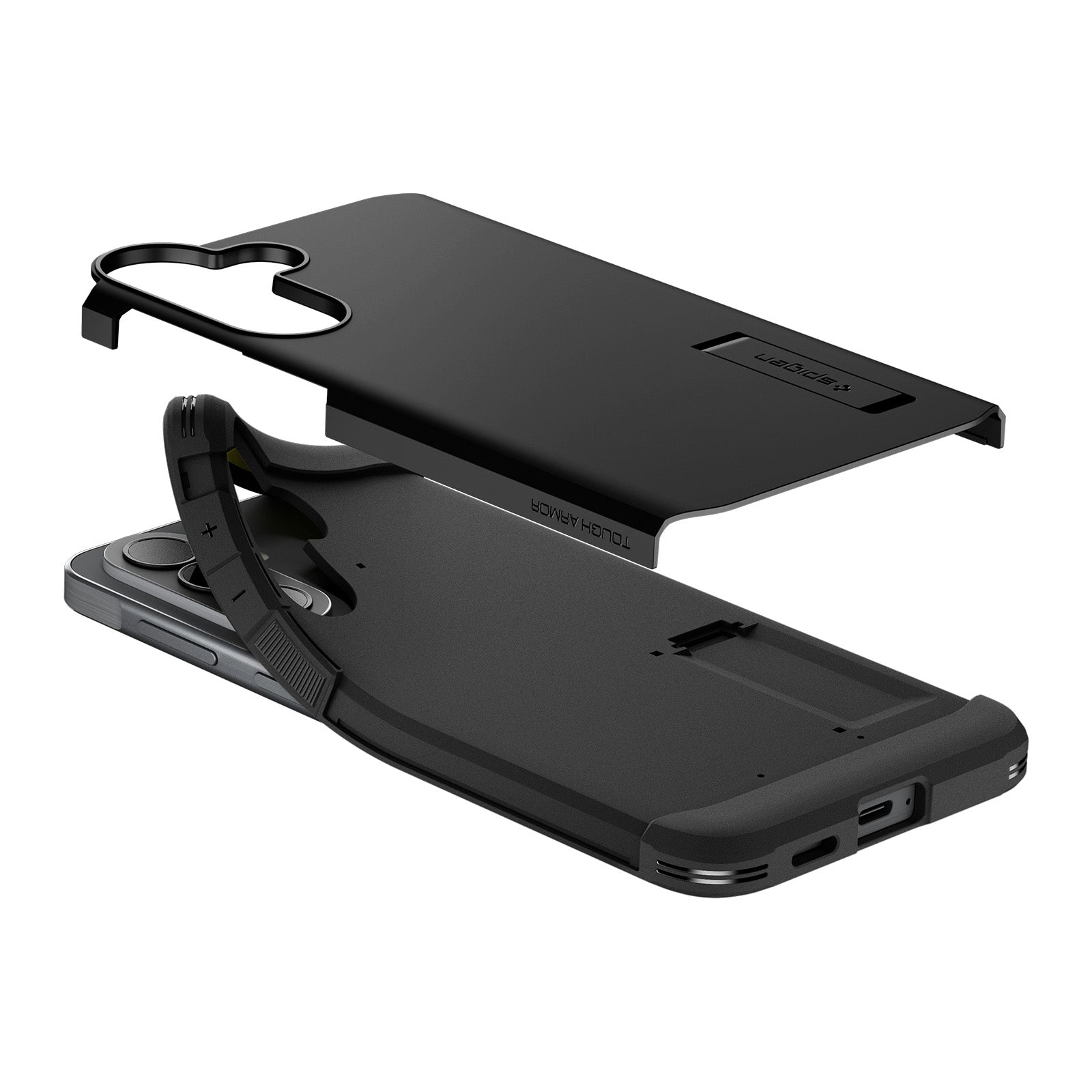 Handyhülle für Galaxy A57 5G, Spigen Tough Armor, Schwarz