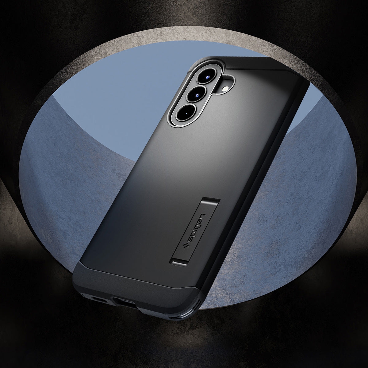 Handyhülle für Galaxy A57 5G, Spigen Tough Armor, Schwarz