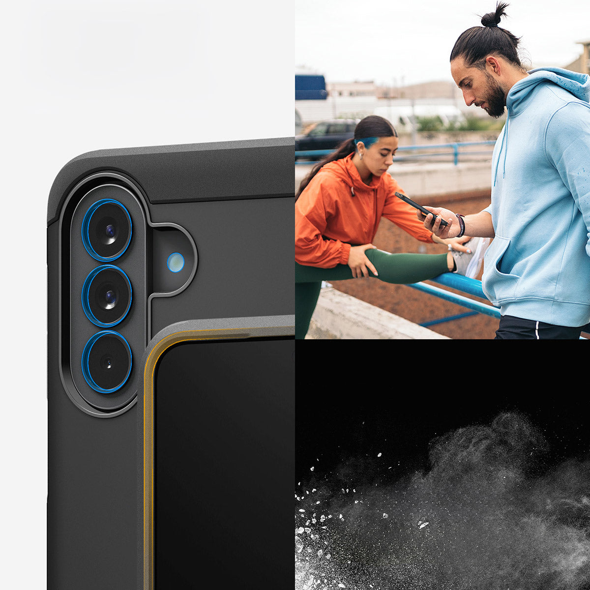Handyhülle für Galaxy A57 5G, Spigen Tough Armor, Schwarz
