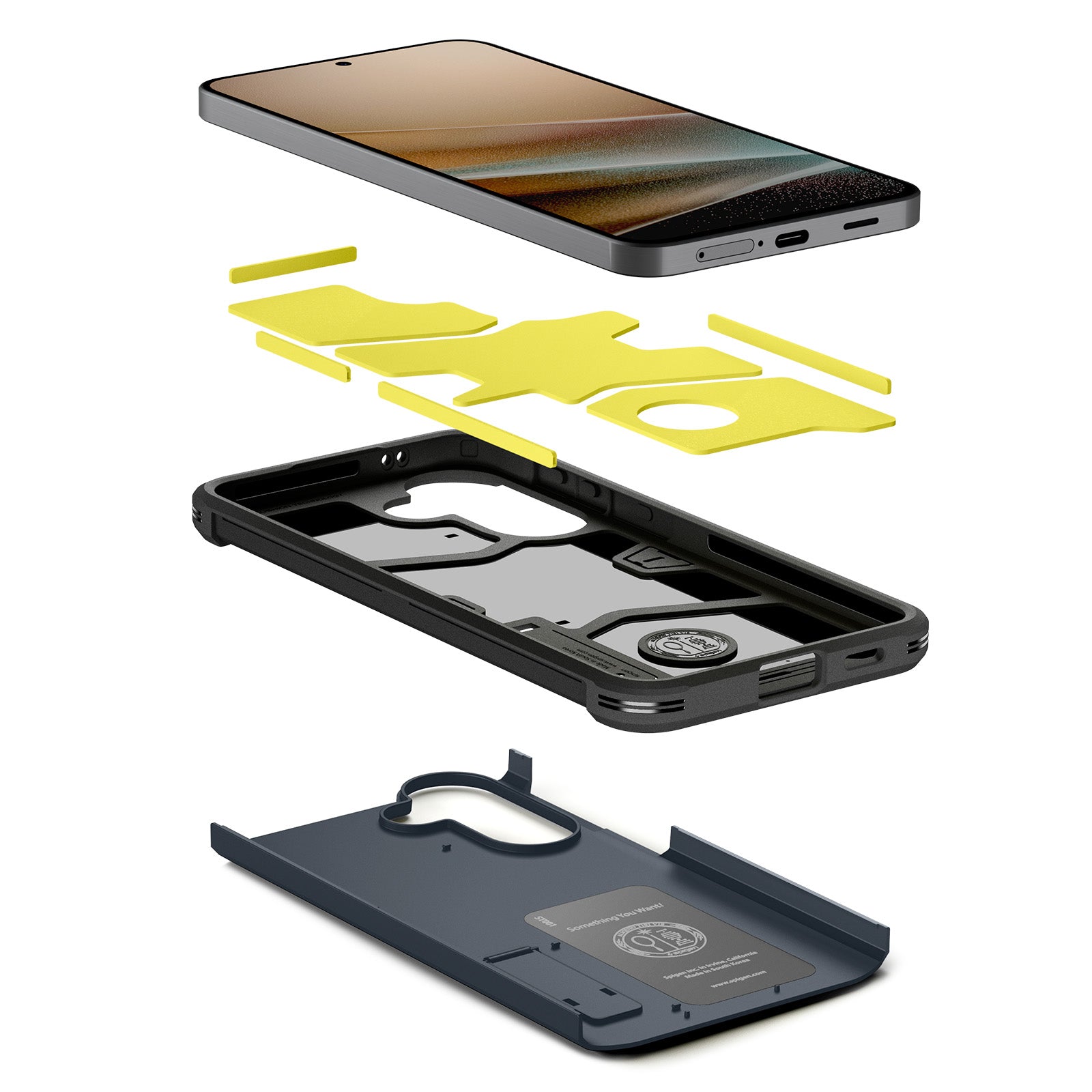 Handyhülle für Galaxy A57 5G, Spigen Tough Armor, Dunkelblau