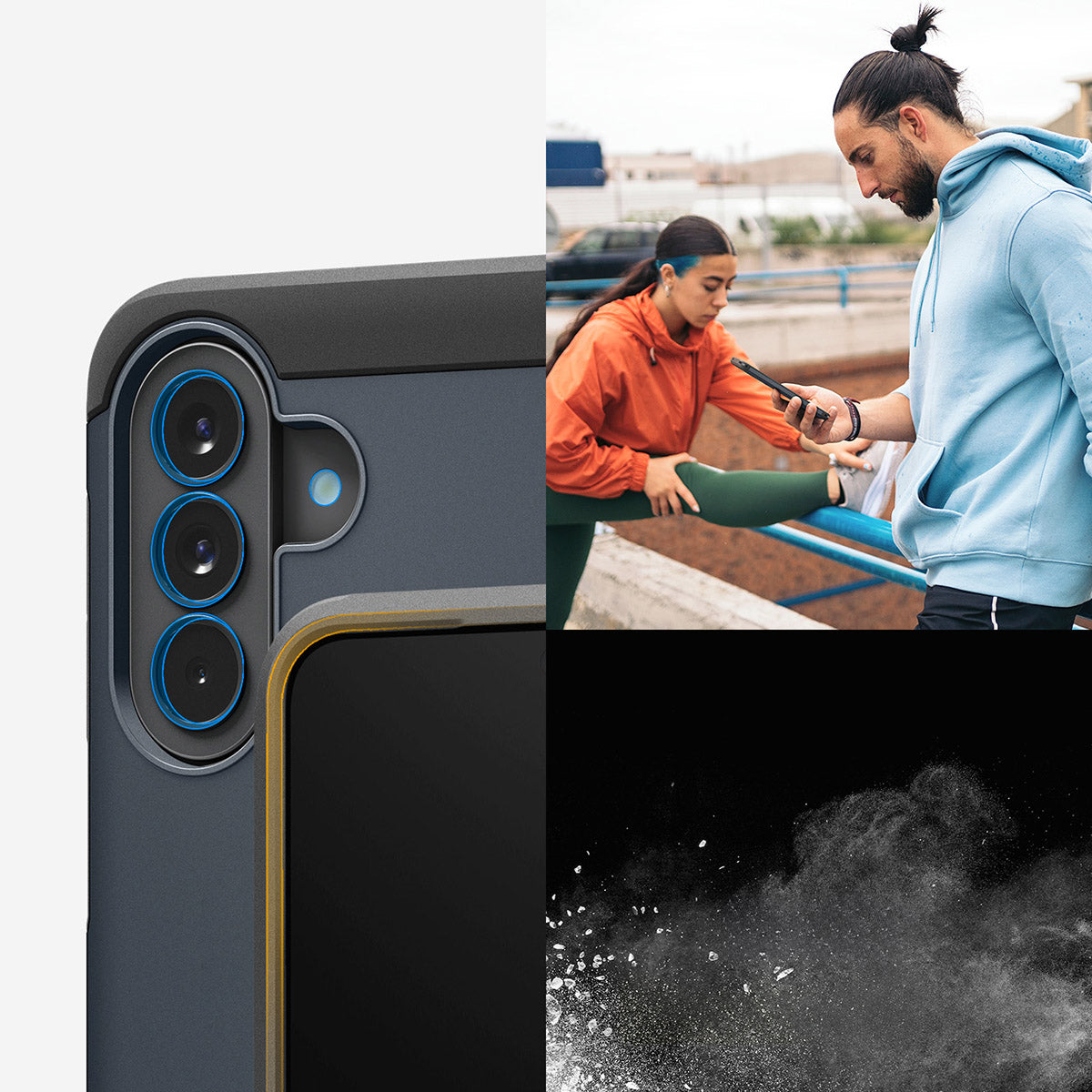 Handyhülle für Galaxy A57 5G, Spigen Tough Armor, Dunkelblau
