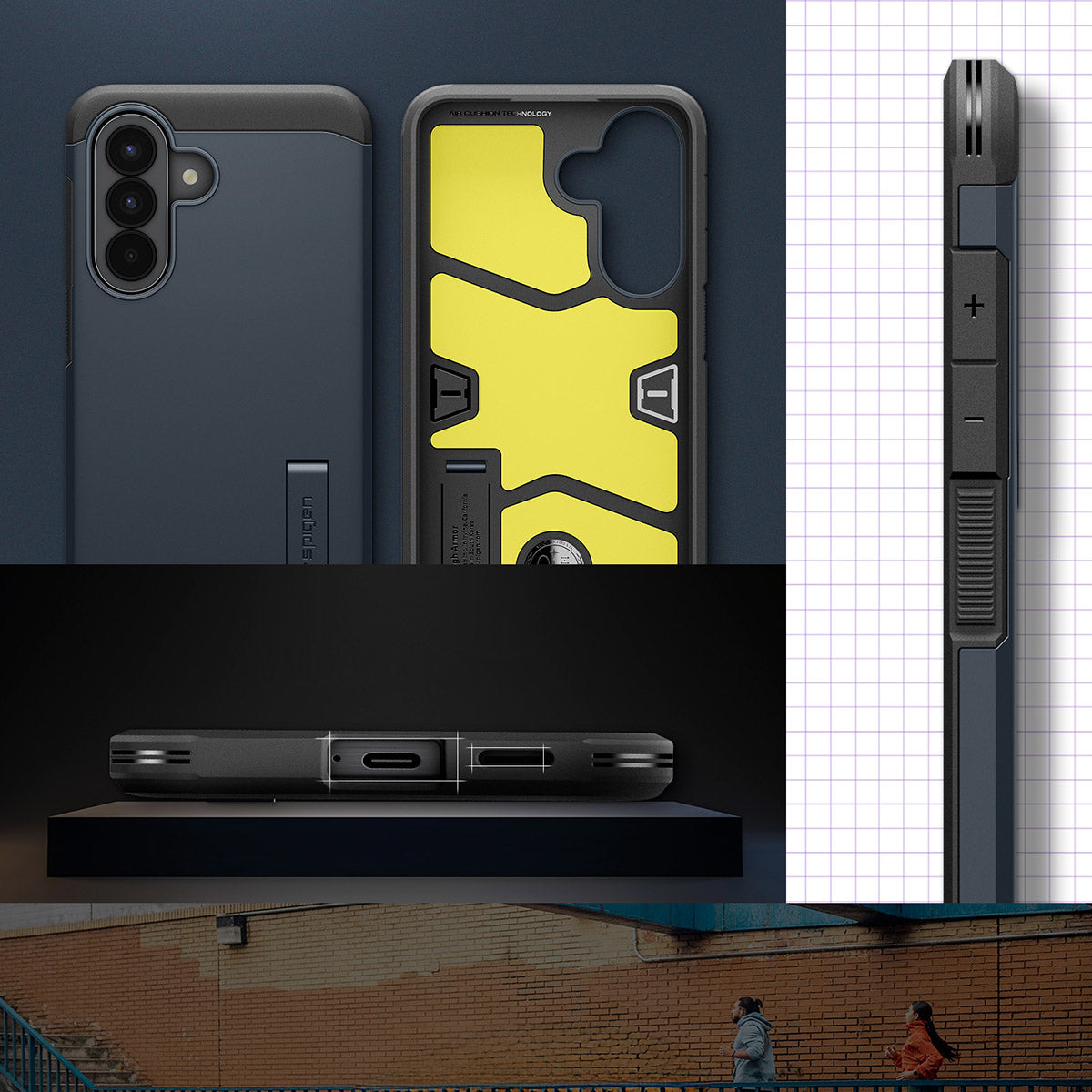 Handyhülle für Galaxy A57 5G, Spigen Tough Armor, Dunkelblau