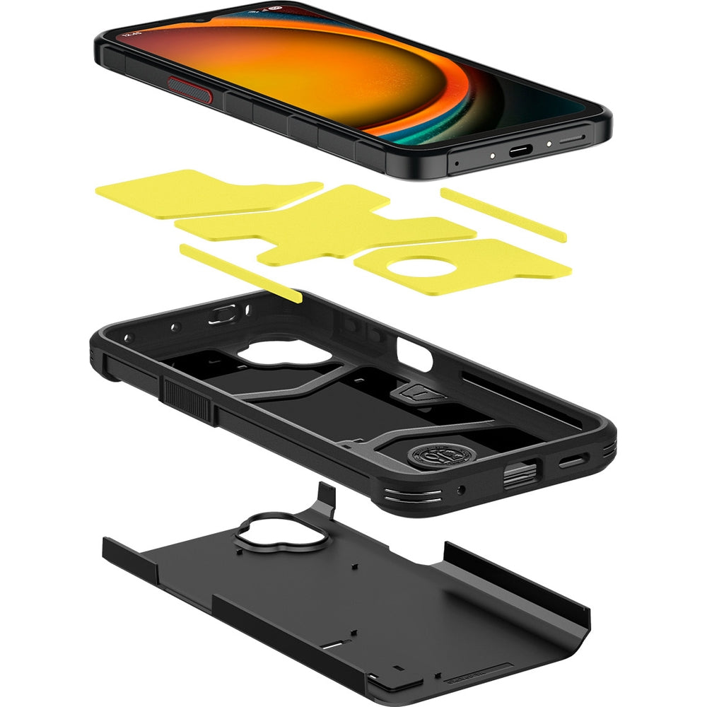 Handyhülle für Galaxy Xcover 7 Pro, Spigen Tough Armor, Schwarz