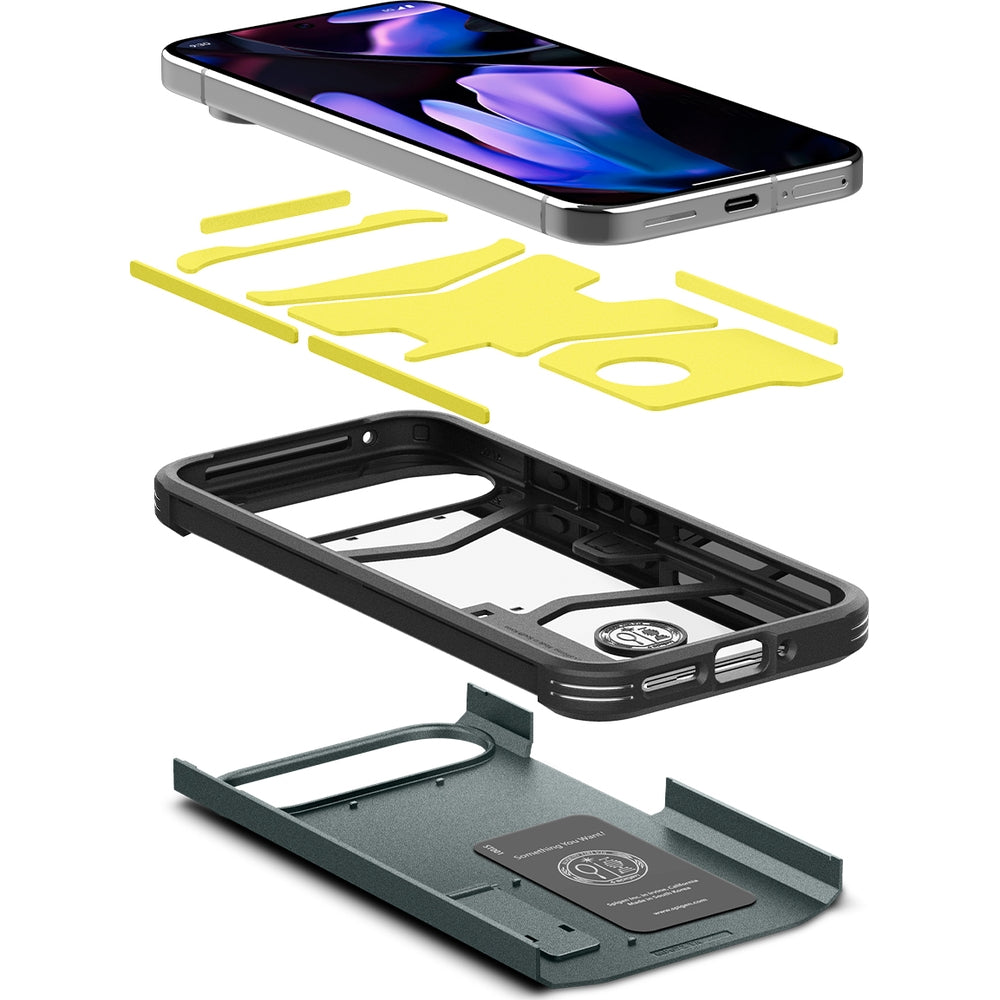 Handyhülle für Google Pixel 9 / 9 Pro, Spigen Tough Armor, Grün