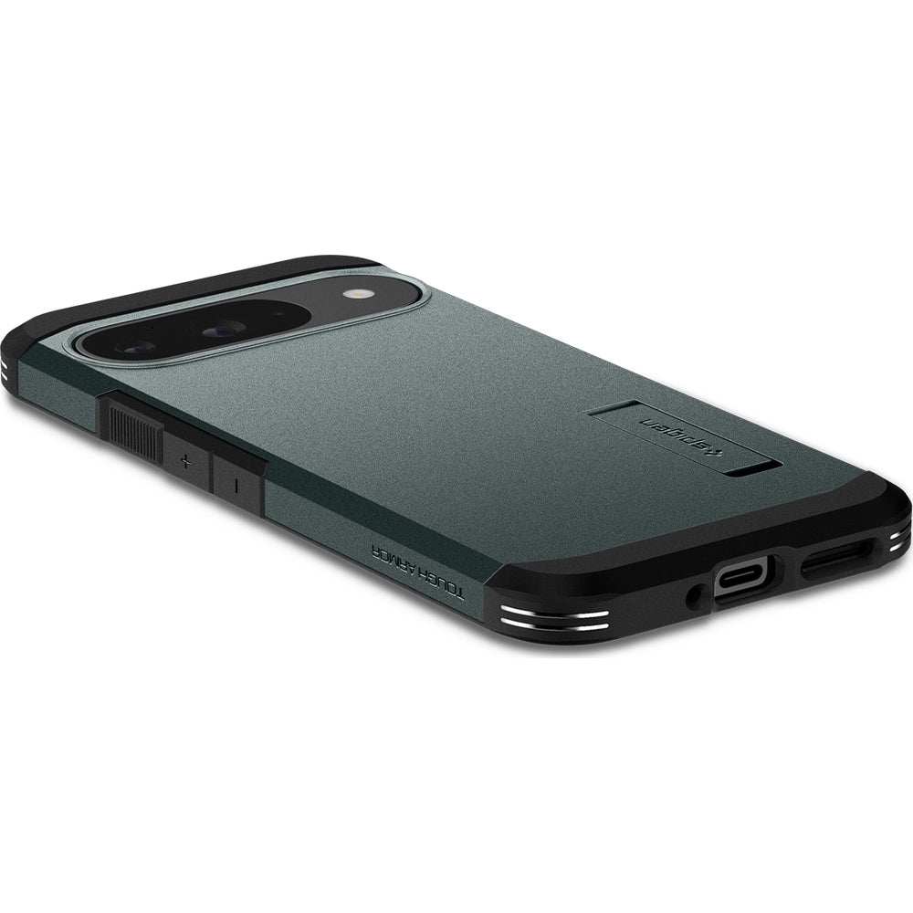 Handyhülle für Google Pixel 9 / 9 Pro, Spigen Tough Armor, Grün