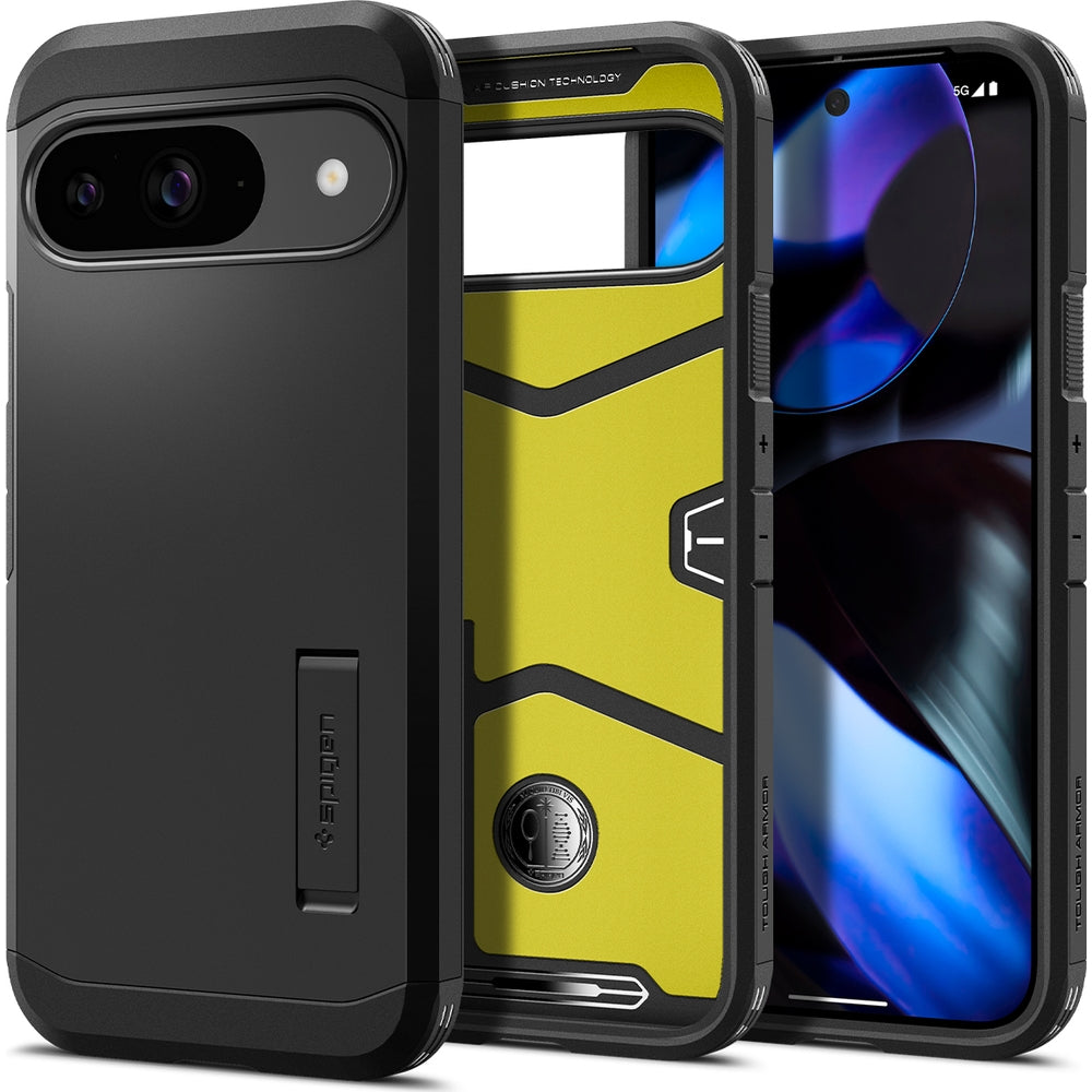 Handyhülle für Google Pixel 9 / 9 Pro, Spigen Tough Armor, Schwarz