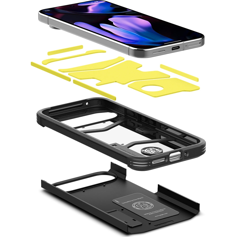Handyhülle für Google Pixel 9 / 9 Pro, Spigen Tough Armor, Schwarz