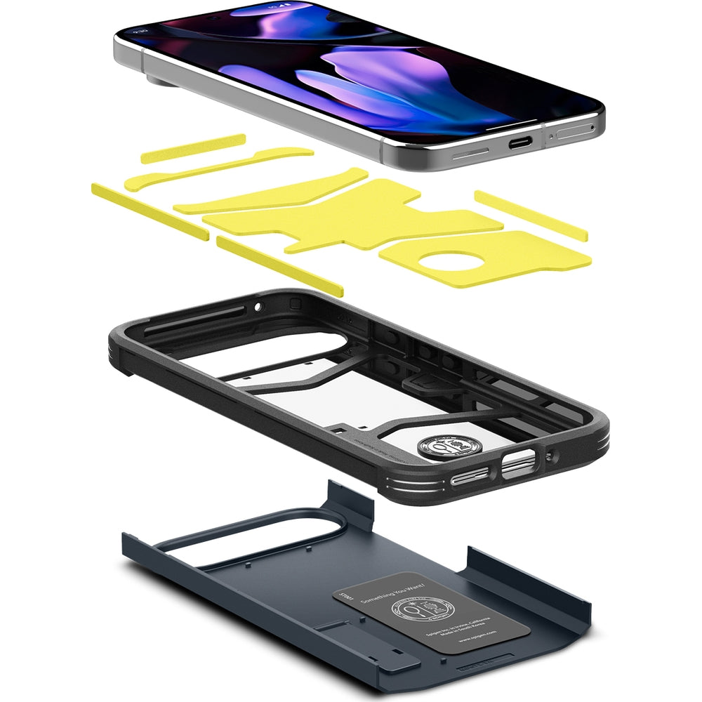 Handyhülle für Google Pixel 9 / 9 Pro, Spigen Tough Armor, Graphitgrau