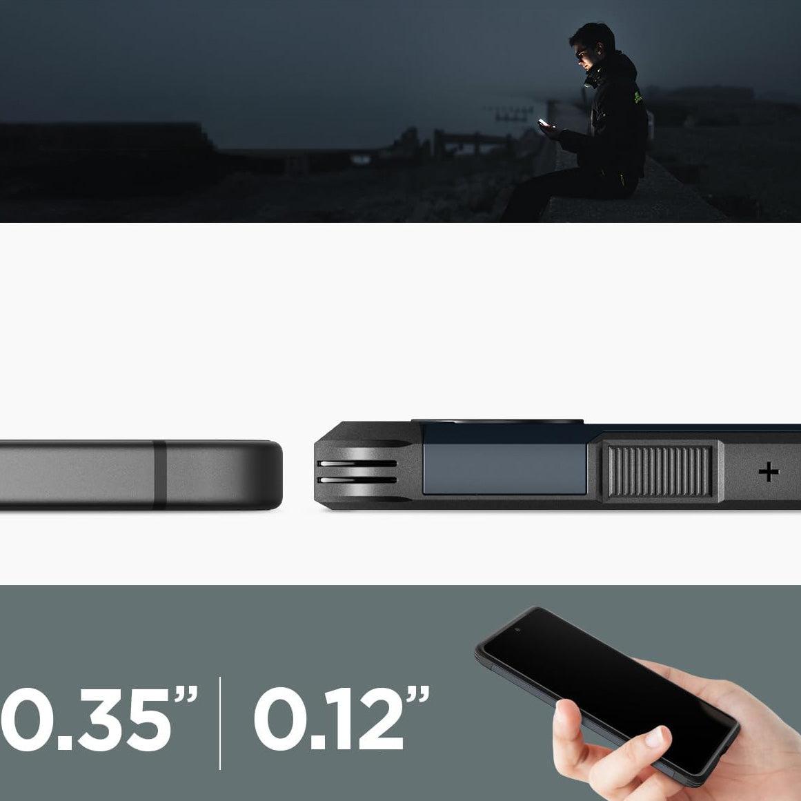 Handyhülle für Google Pixel 9 / 9 Pro, Spigen Tough Armor, Graphitgrau
