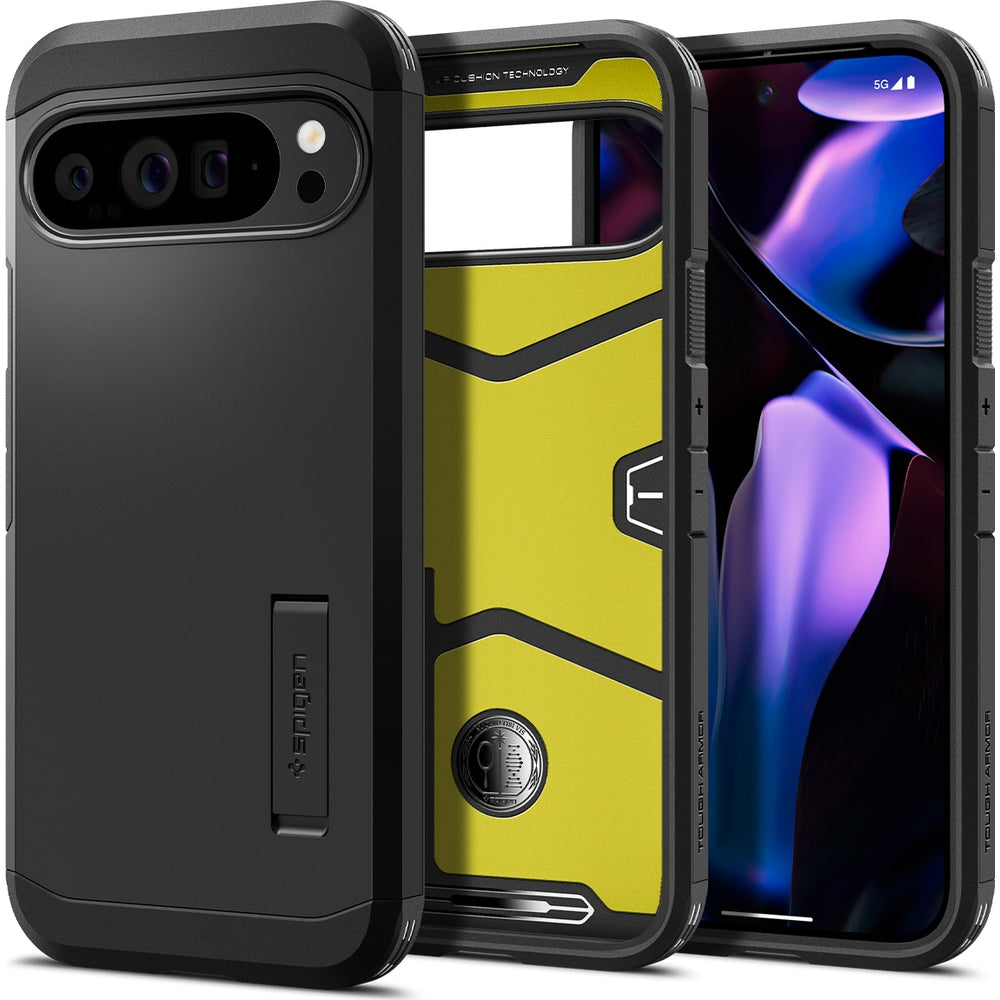 Handyhülle für Google Pixel 9 Pro XL, Spigen Tough Armor, Schwarz