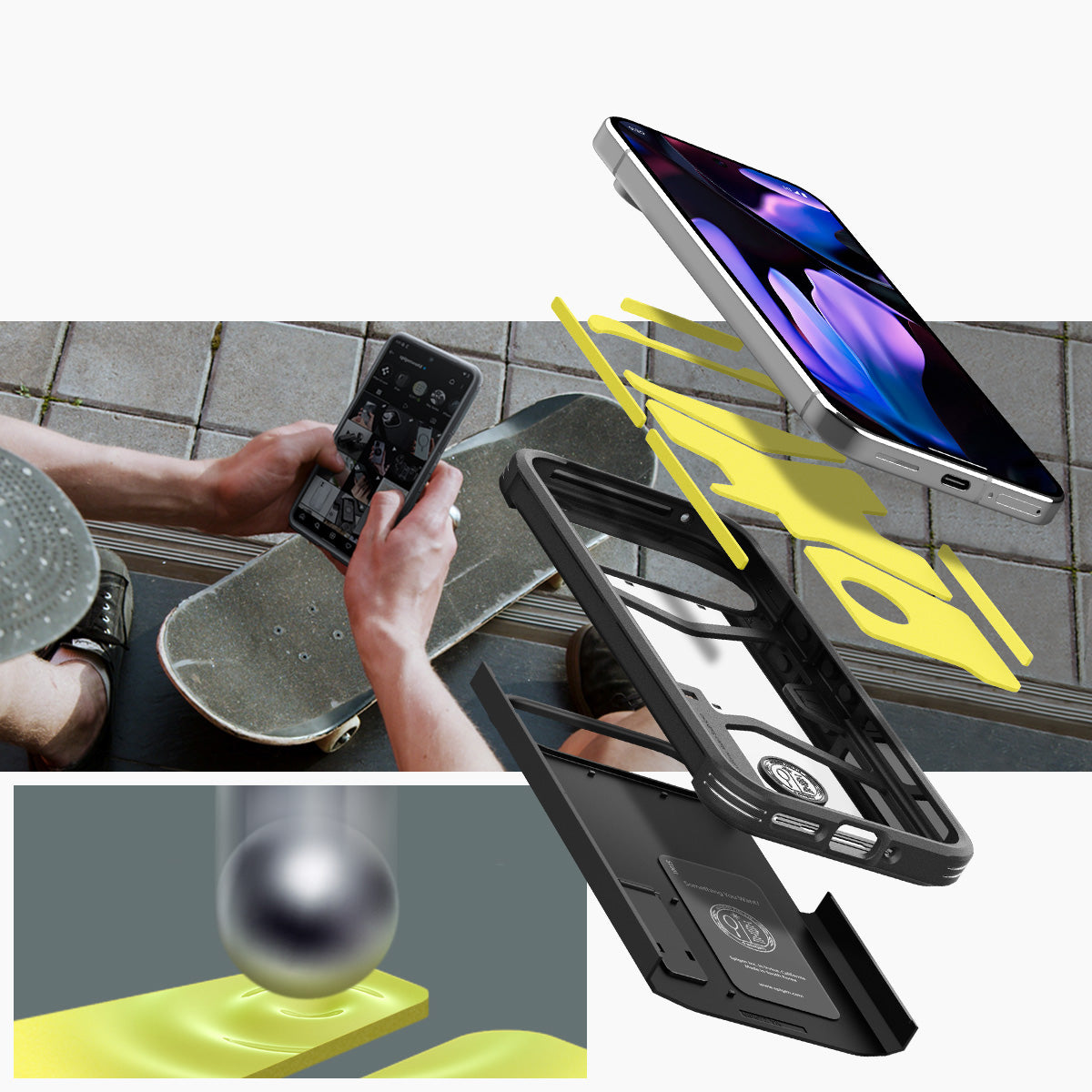 Handyhülle für Google Pixel 9 Pro XL, Spigen Tough Armor, Schwarz