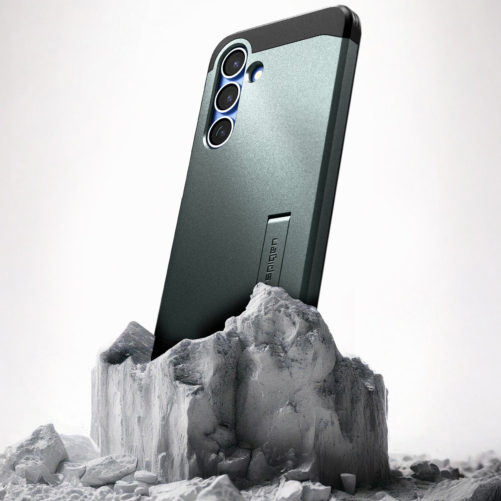 Handyhülle für Galaxy S25, Spigen Tough Armor Mag mit MagSafe, Grün