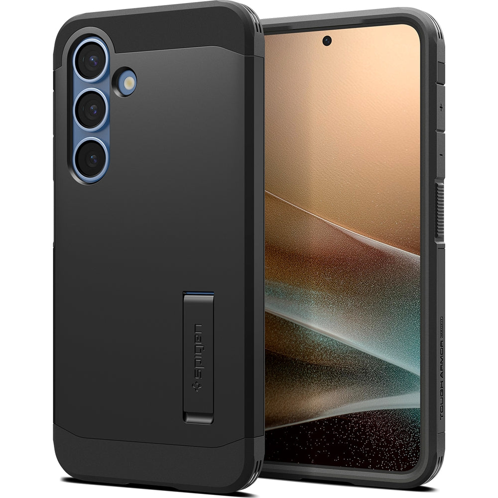 Handyhülle für Galaxy S25, Spigen Tough Armor Mag mit MagSafe, Schwarz