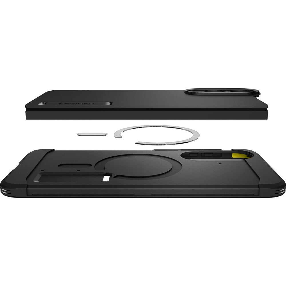 Handyhülle für Galaxy S25 Edge, Spigen Tough Armor Mag mit MagSafe, Schwarz