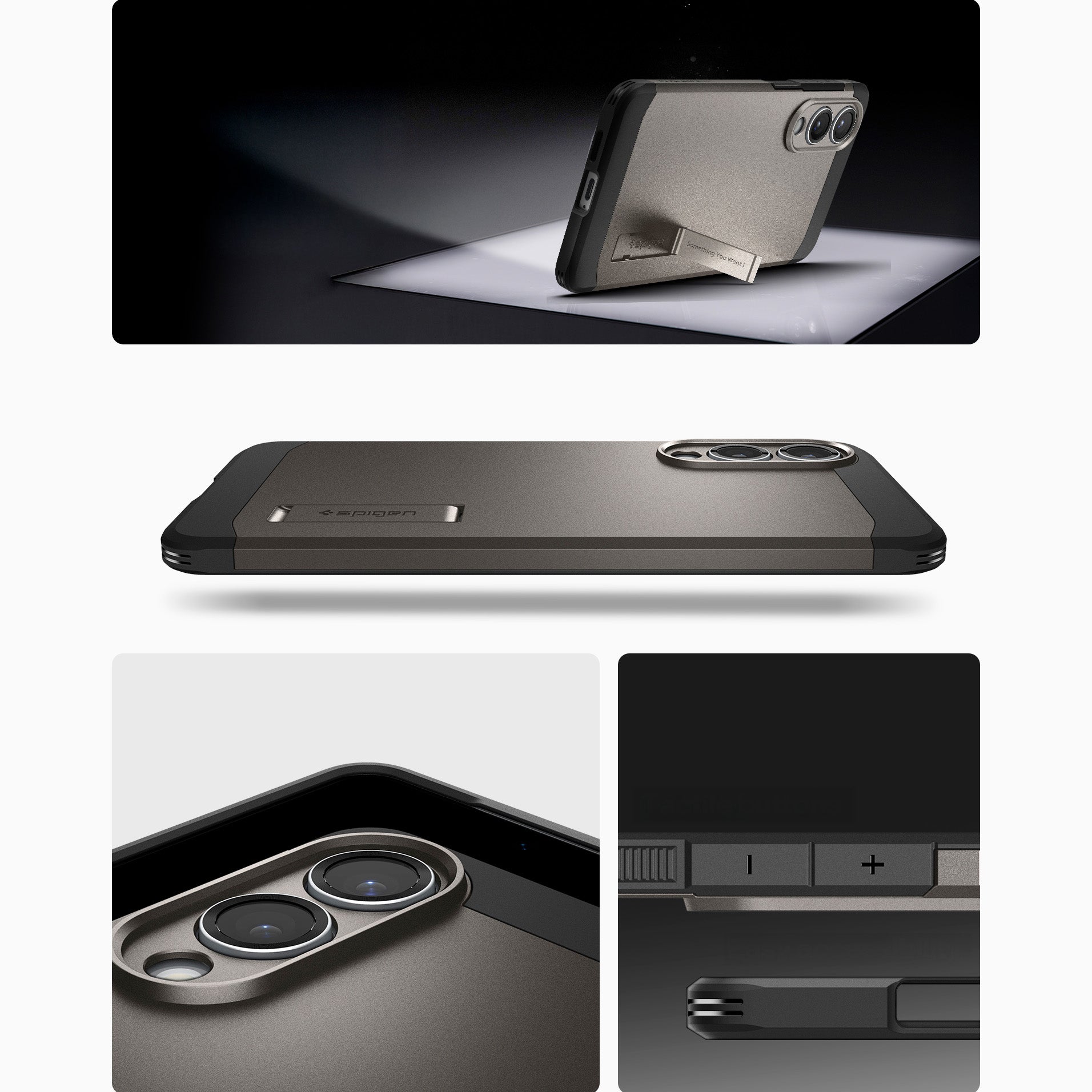 Handyhülle für Galaxy S25 Edge, Spigen Tough Armor Mag mit MagSafe, Rotguss