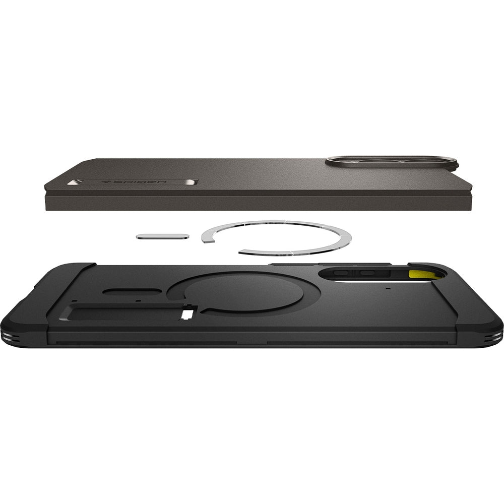 Handyhülle für Galaxy S25 Edge, Spigen Tough Armor Mag mit MagSafe, Rotguss