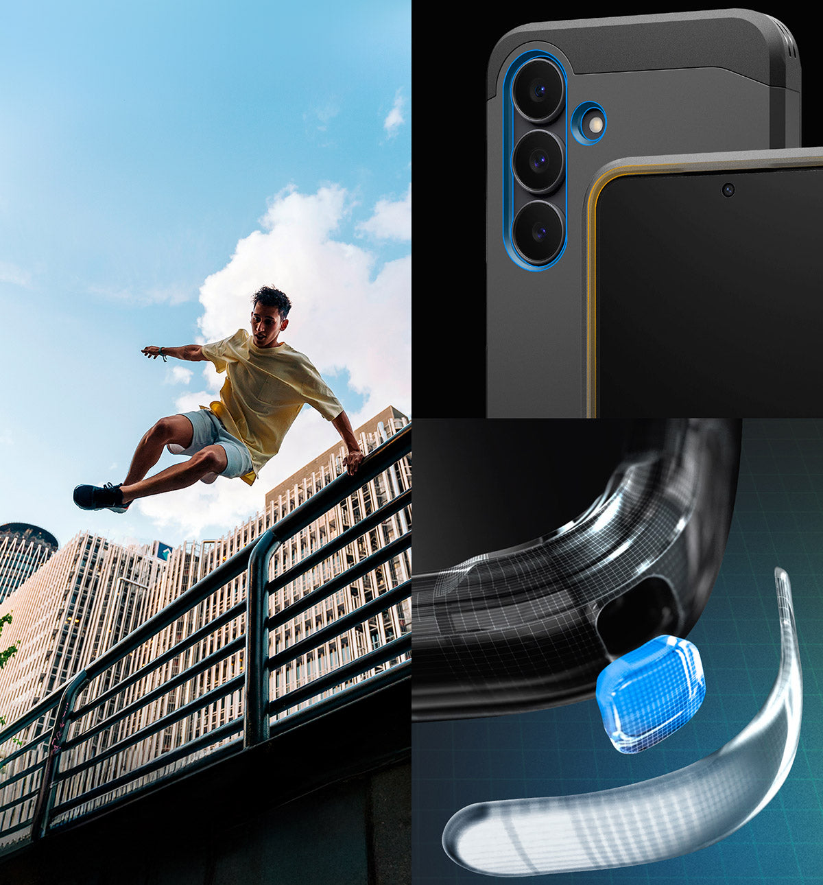 Handyhülle für Galaxy S25 FE, Spigen Tough Armor Mag mit MagSafe, Schwarz