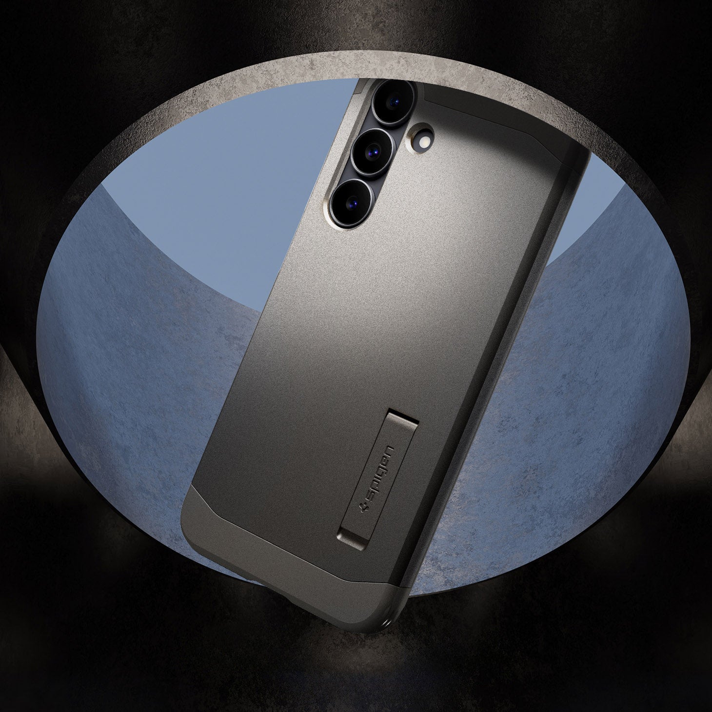 Handyhülle für Galaxy S25 FE, Spigen Tough Armor Mag mit MagSafe, Grau