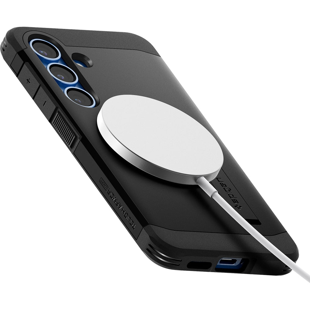Handyhülle für Galaxy S25 Plus, Spigen Tough Armor Mag mit MagSafe, Schwarz