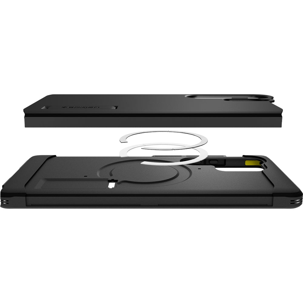 Handyhülle für Galaxy S25 Ultra, Spigen Tough Armor Mag mit MagSafe, Schwarz
