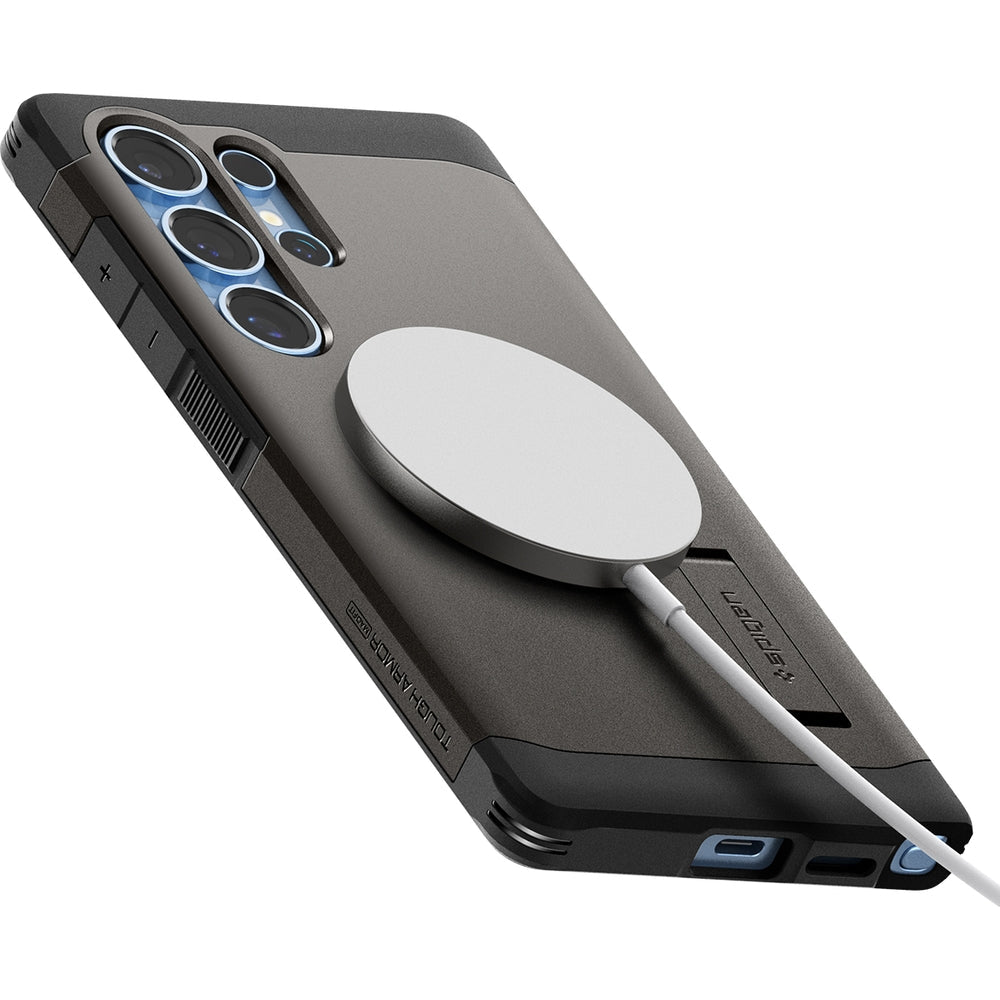 Handyhülle für Galaxy S25 Ultra, Spigen Tough Armor Mag mit MagSafe, Rotguss