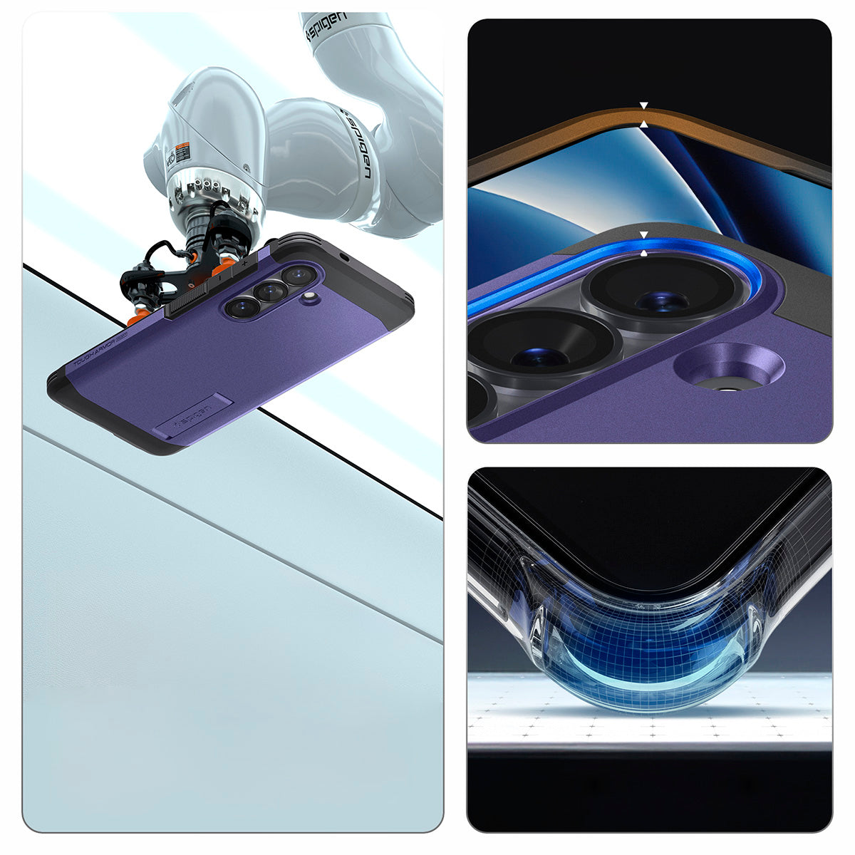 Handyhülle für Galaxy S26, Spigen Tough Armor Mag mit MagSafe, Violett