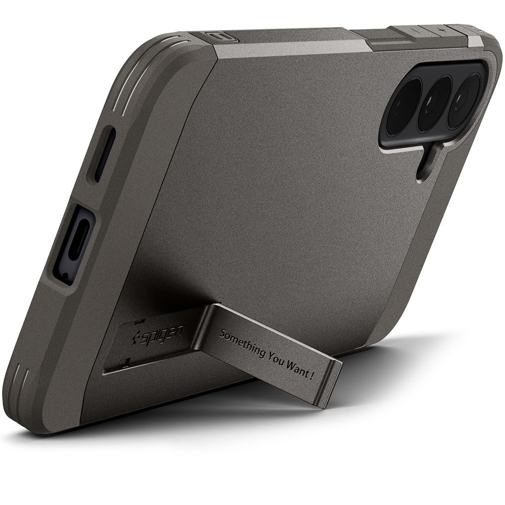 Handyhülle für Galaxy S26 FE, Spigen Tough Armor Mag mit MagSafe, Grau (9/16)