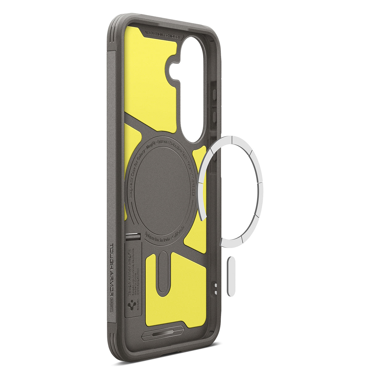 Handyhülle für Galaxy S26 FE, Spigen Tough Armor Mag mit MagSafe, Grau (15/16)