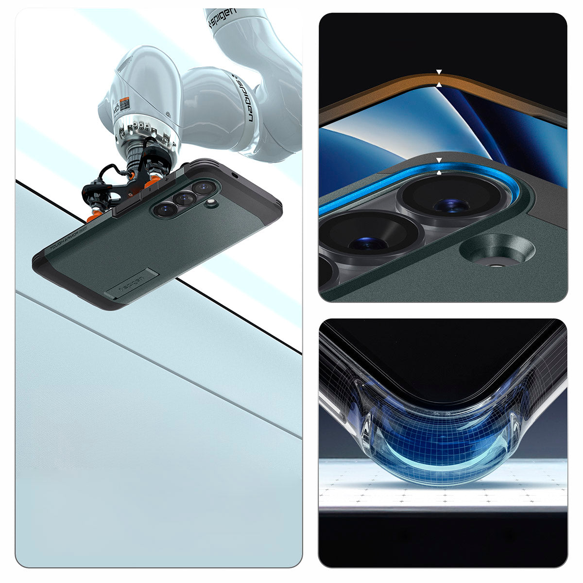 Handyhülle für Galaxy S26 Plus, Spigen Tough Armor Mag mit MagSafe, Grün