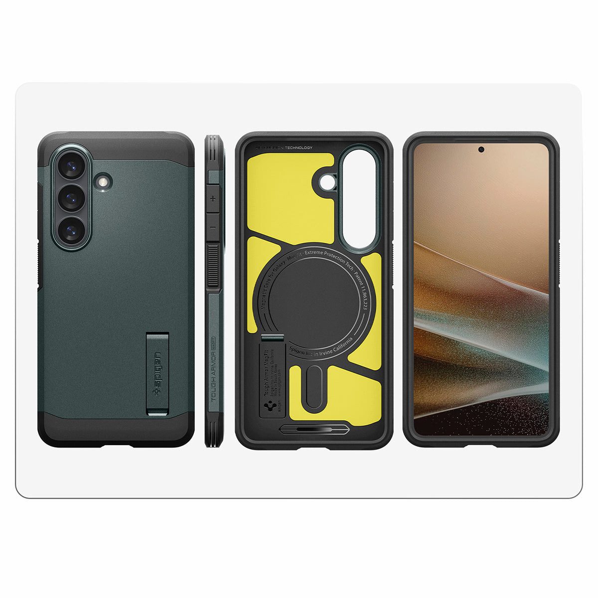 Handyhülle für Galaxy S26 Plus, Spigen Tough Armor Mag mit MagSafe, Grün