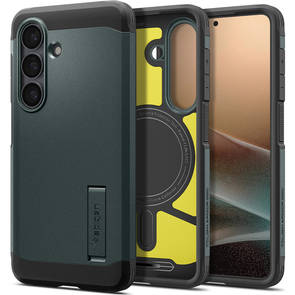 Handyhülle für Galaxy S26 Plus, Spigen Tough Armor Mag mit MagSafe, Grün