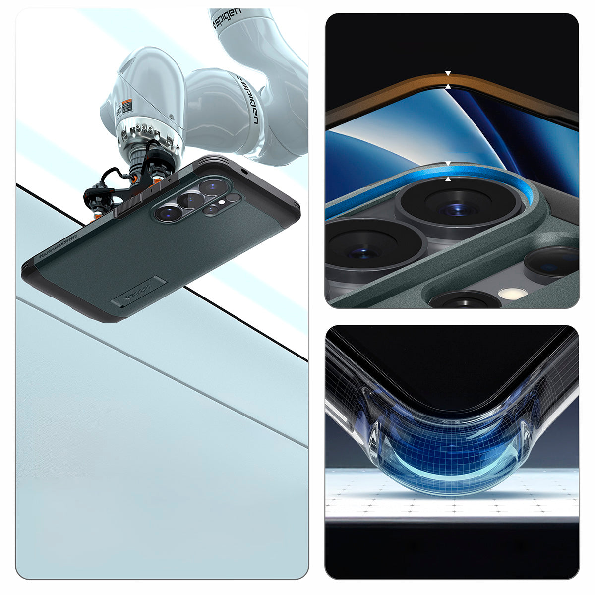 Handyhülle für Galaxy S26 Ultra, Spigen Tough Armor Mag mit MagSafe, Grün