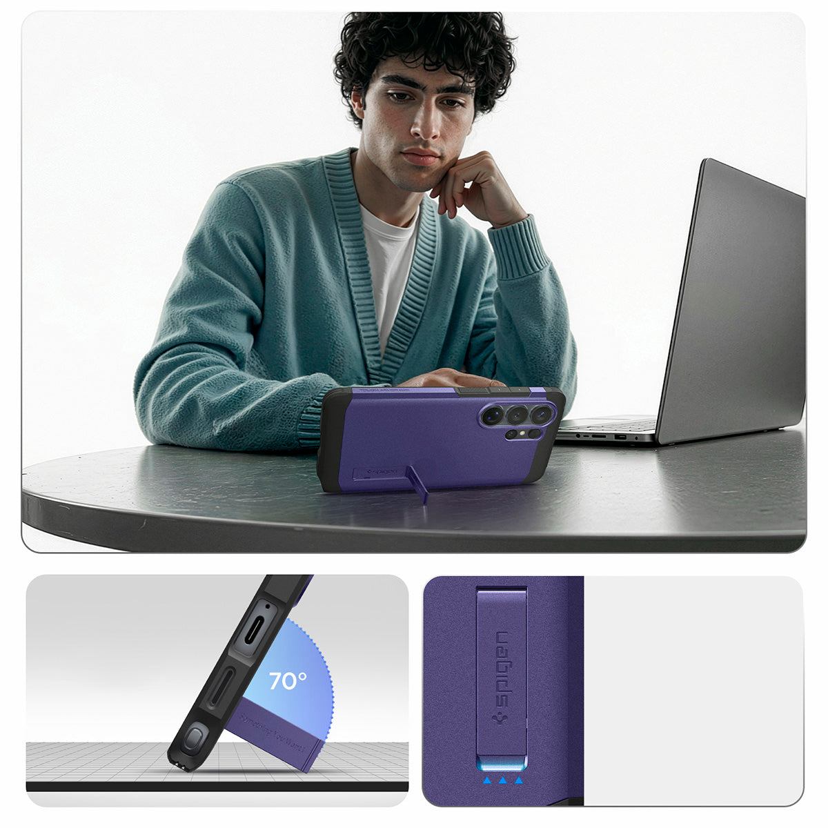 Handyhülle für Galaxy S26 Ultra, Spigen Tough Armor Mag mit MagSafe, Violett