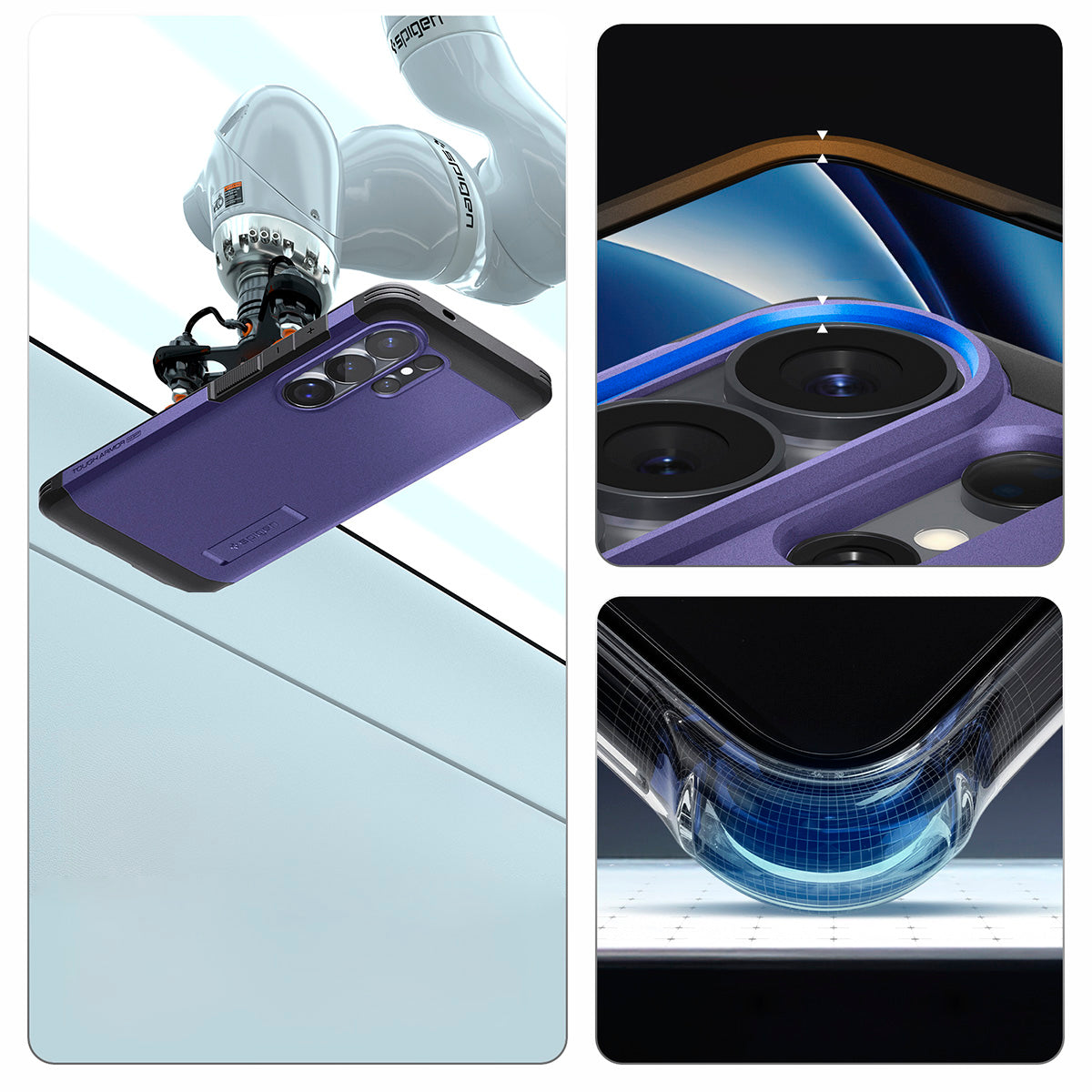 Handyhülle für Galaxy S26 Ultra, Spigen Tough Armor Mag mit MagSafe, Violett