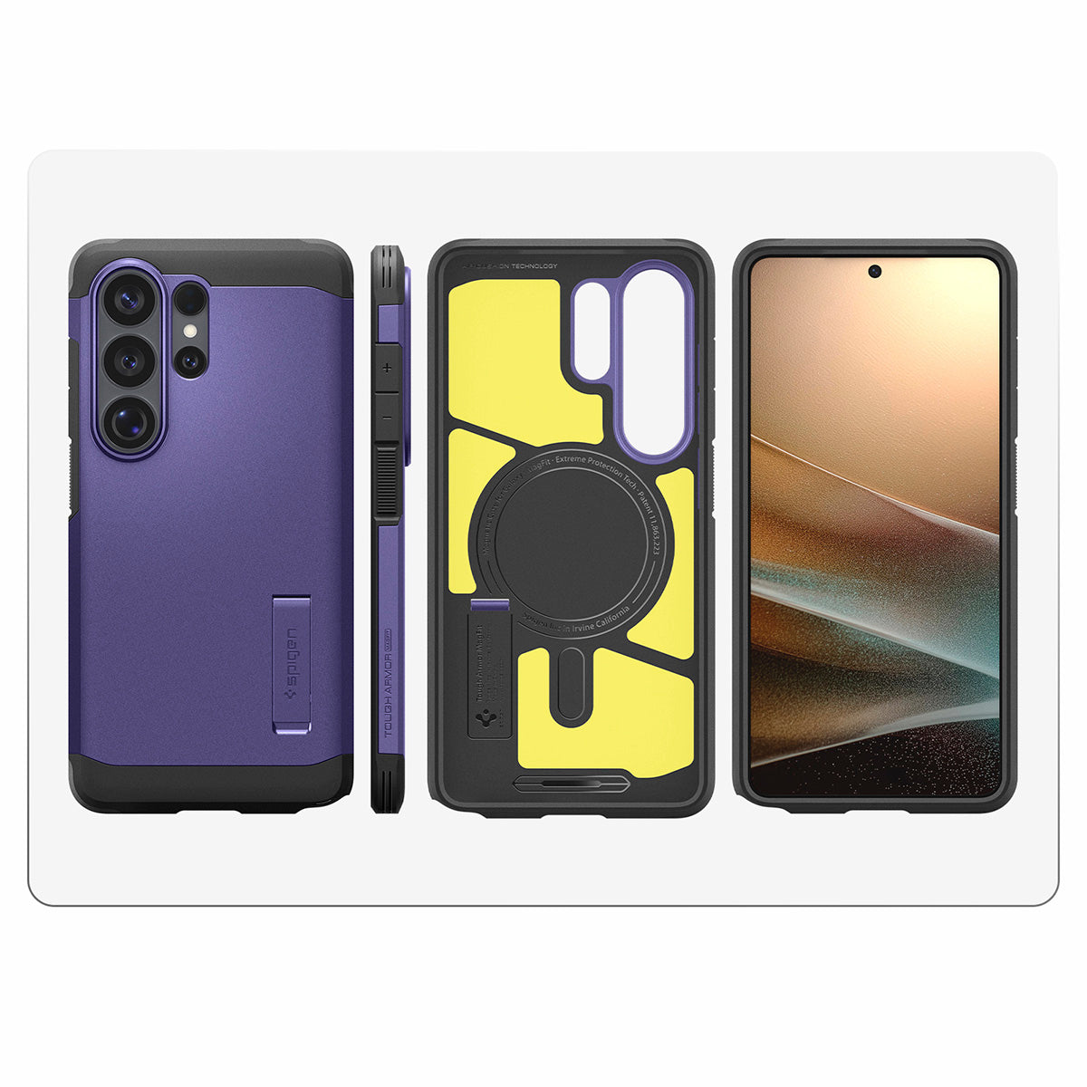 Handyhülle für Galaxy S26 Ultra, Spigen Tough Armor Mag mit MagSafe, Violett