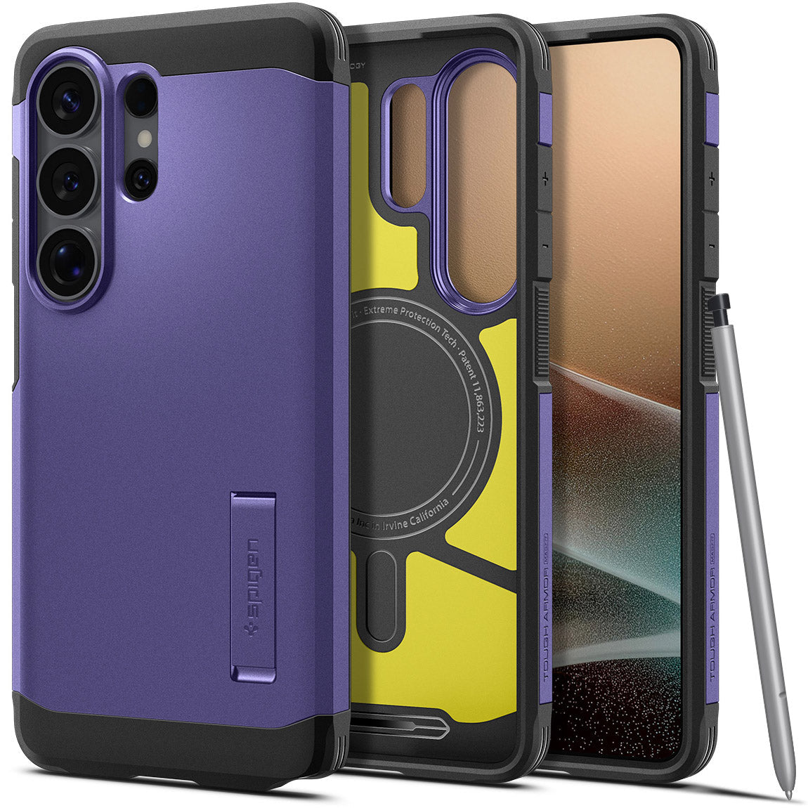 Handyhülle für Galaxy S26 Ultra, Spigen Tough Armor Mag mit MagSafe, Violett