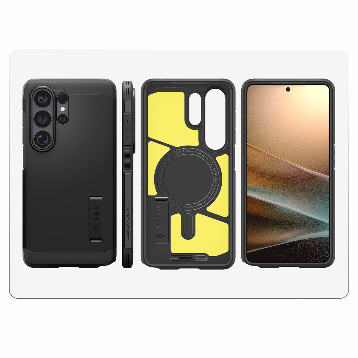 Handyhülle für Galaxy S26 Ultra, Spigen Tough Armor Mag mit MagSafe, Schwarz