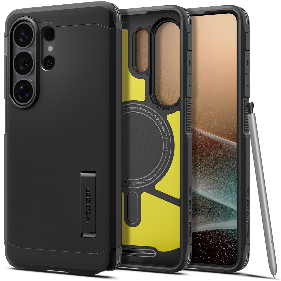 Handyhülle für Galaxy S26 Ultra, Spigen Tough Armor Mag mit MagSafe, Schwarz