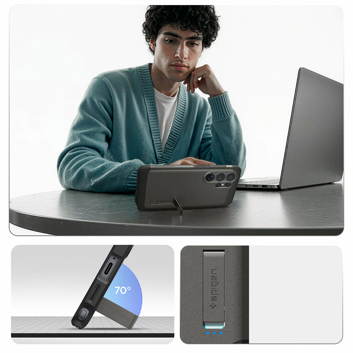 Handyhülle für Galaxy S26 Ultra, Spigen Tough Armor Mag mit MagSafe, Grau