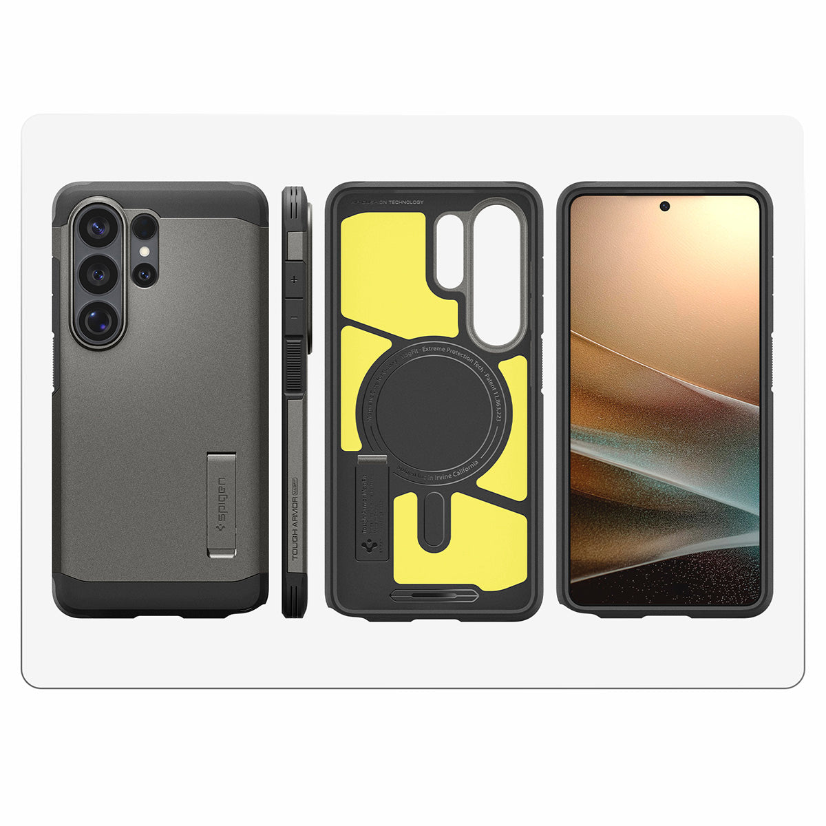 Handyhülle für Galaxy S26 Ultra, Spigen Tough Armor Mag mit MagSafe, Grau